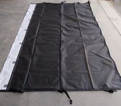 Awning Long Black Mesh Wall