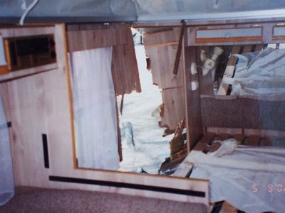 Damaged Caravan 2 Before