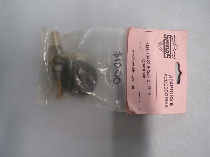 Gas Fitting  GH 13422 B Cock 14 Shaft w knob